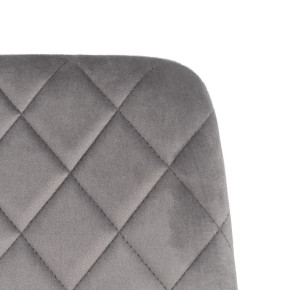 Chaise en velours gris damier métal noir, Cosy