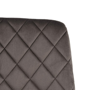 Chaise en velours marron damier métal noir, Cosy