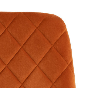 Chaise en velours ocre damier métal noir, Cosy