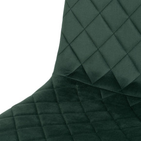 Chaise en velours vert bronze damier métal noir, Cosy