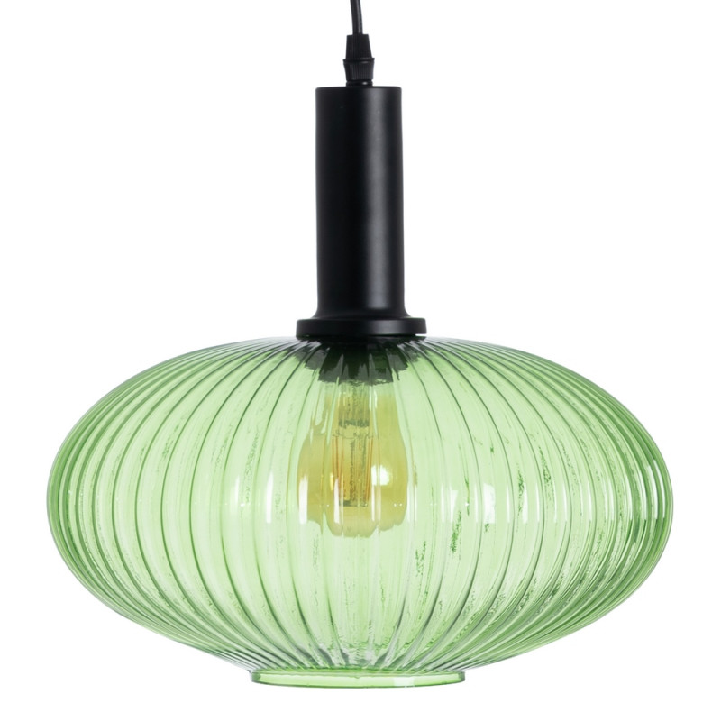 Suspension en cristal vert transparent D30cm, Eleana