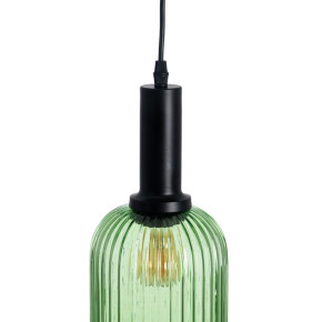 Suspension en cristal vert transparent D14cm, Eleana