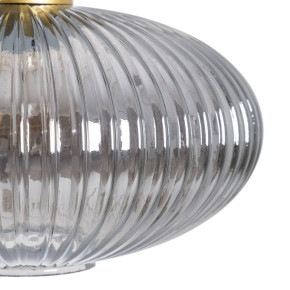 Suspension en cristal grise transparent D30cm, Eleana