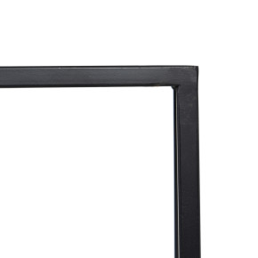 Lot de 2 consoles en aluminium noir et verre, Padady