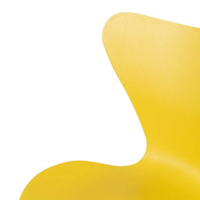 4 chaises en résine jaune design empilable