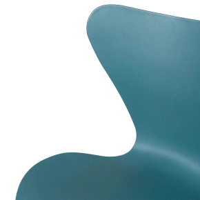 4 chaises en résine bleu canard design empilable