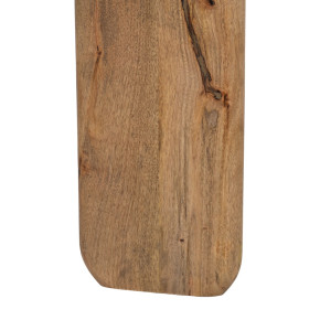 Table basse rectangulaire en bois de manguier noir et naturel, Hiba