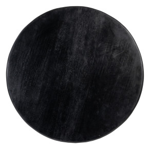 Table basse ronde en bois de manguier noir D90cm Nova