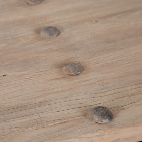 Table basse en bois d'orme et métal, Milla