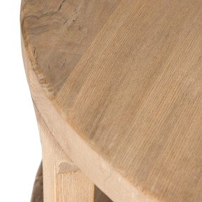 Table basse en bois d'orme D105cm, Sybil