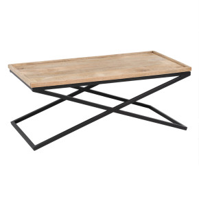 Table basse en bois de manguier avec 2 plateaux, Tamu