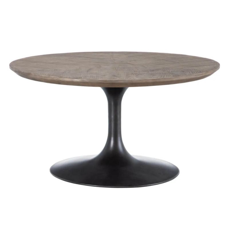 Table basse ronde en bois, Look