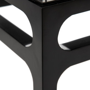 Commode haute en bois noir et blanc, Luxo