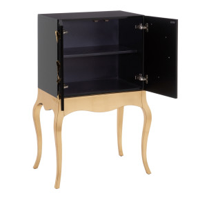 Commode haute noir 2 portes, Luxo