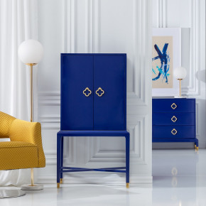 Commode haute bleu 2 portes, Luxo