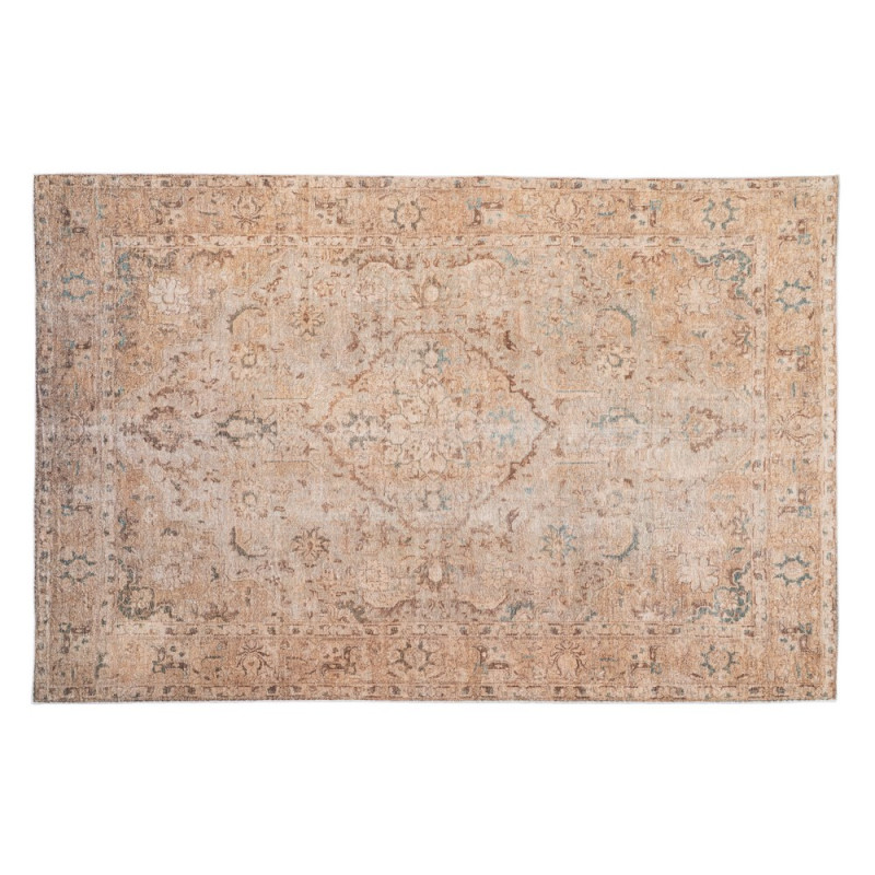 Tapis floral vieilli beige 200x300cm, Costu