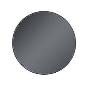 Miroir rond en métal et verre gris Ø50cm, Lodus