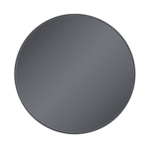 Miroir rond en métal et verre gris Ø60cm, Lodus