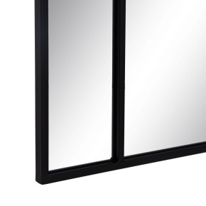 Miroir rectangulaire en métal noir, Ornik