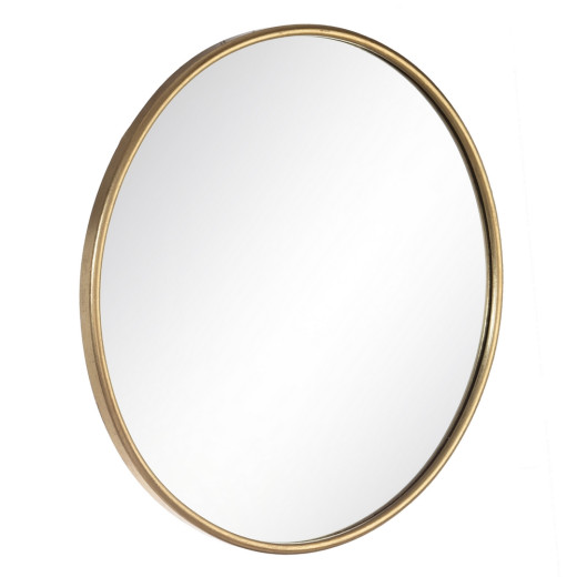 Miroir rond en métal doré Ø76cm, Apora