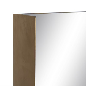 Miroir avec étagère en métal noir et doré, Mabou