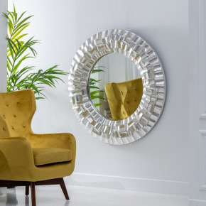 Miroir mosaïque en résine Ø118cm, Mosa