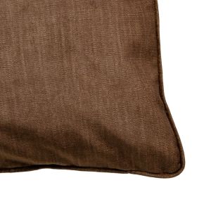 Coussin en velours marron 30x45cm déhoussable, Velos