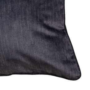 Coussin en velours anthracite 30x45cm déhoussable, Velos