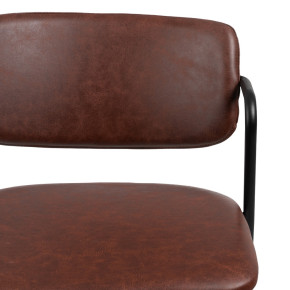 Lot de 2 tabouret de bar silimi cuir marron H97com, Ulys