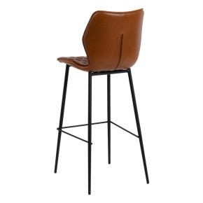 Tabouret de bar similicuir camel H100cm, Valdi