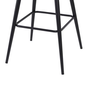 Tabouret de bar en velours bleu H101cm, Masy