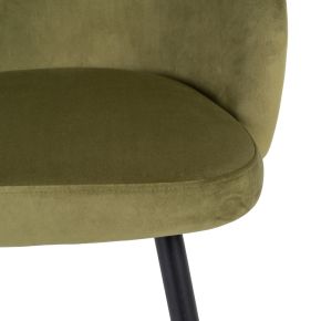 Tabouret de bar en velours vert H101cm, Masy