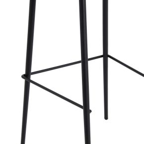 Tabouret de bar similicuir marron H100cm, Valdi