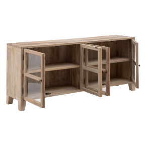 Buffet 4 portes en bois de manguier marron, Made