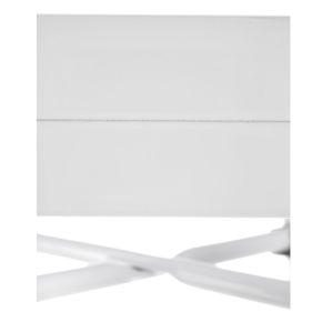 Lot de 2 tabourets de bar en métal blanc empilable, Bista