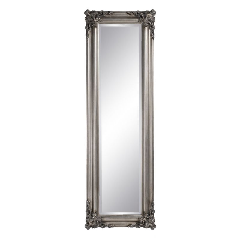 Miroir sculpté argent bois 56x172cm, Paulo