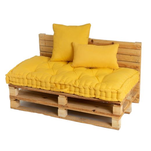 Coussin de sol jaune 120x60x10cm - Magic