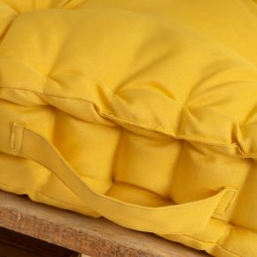 Coussin de sol jaune 120x60x10cm - Magic