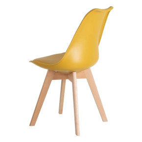 Lot de 4 chaises scandinave jaune, Scandi