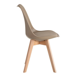 Lot de 4 chaises scandinave taupe, Scandi