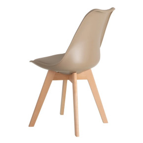 Lot de 4 chaises scandinave taupe, Scandi