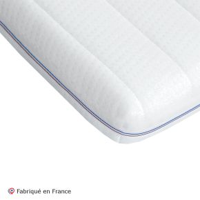 Surmatelas mousse HR 7 zones déhoussable et lavable 90x190cm