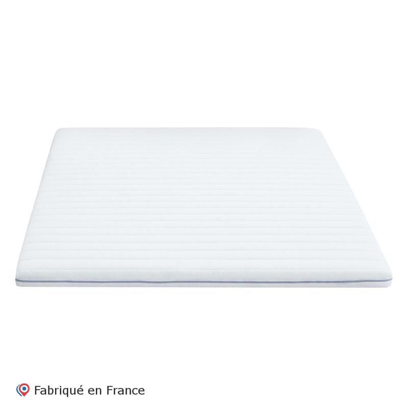 Surmatelas mousse HR 7 zones déhoussable et lavable 160x200cm