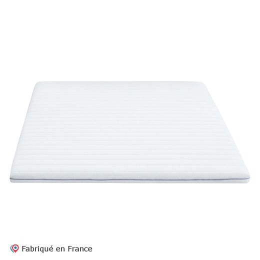 Surmatelas mousse HR 7 zones déhoussable et lavable 140x190cm