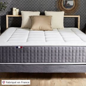 Matelas ressorts 7 zones + mémoire de forme 140x190cm H30, King Style