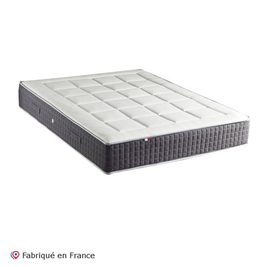 Matelas ressorts 7 zones + mémoire de forme 160x200cm H30, King Style