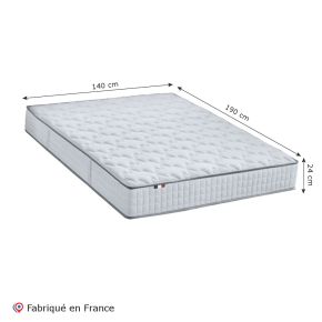 Matelas ressorts + mémoire de forme 140x190cm, Odyssee