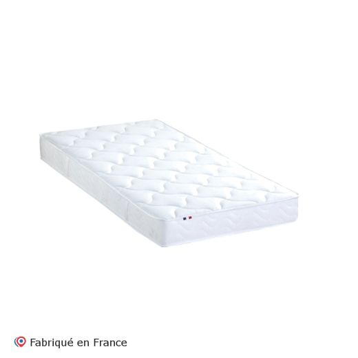 Matelas 100% latex 3 zones blanc 90x190cm, Pure