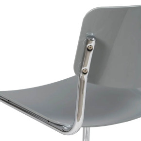 Chaise gris et métal chrome