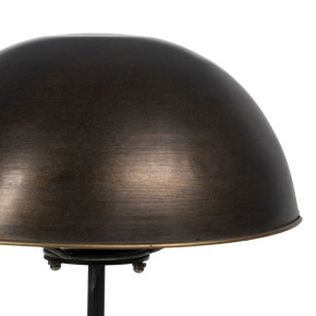 Lampe de table avec abat-jour semi-circulaire en métal noir, Ø 30x68cm